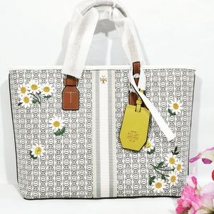 Tory Burch Gemini Link Canvas Applique Tote